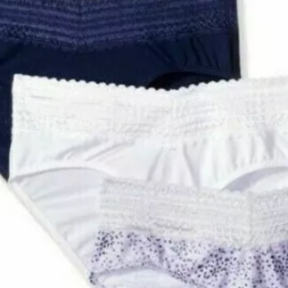 Warner's Blissful Benefits No Muffin Top Hipster Panties 3-Pack Size 3XL - Picture 2 of 2